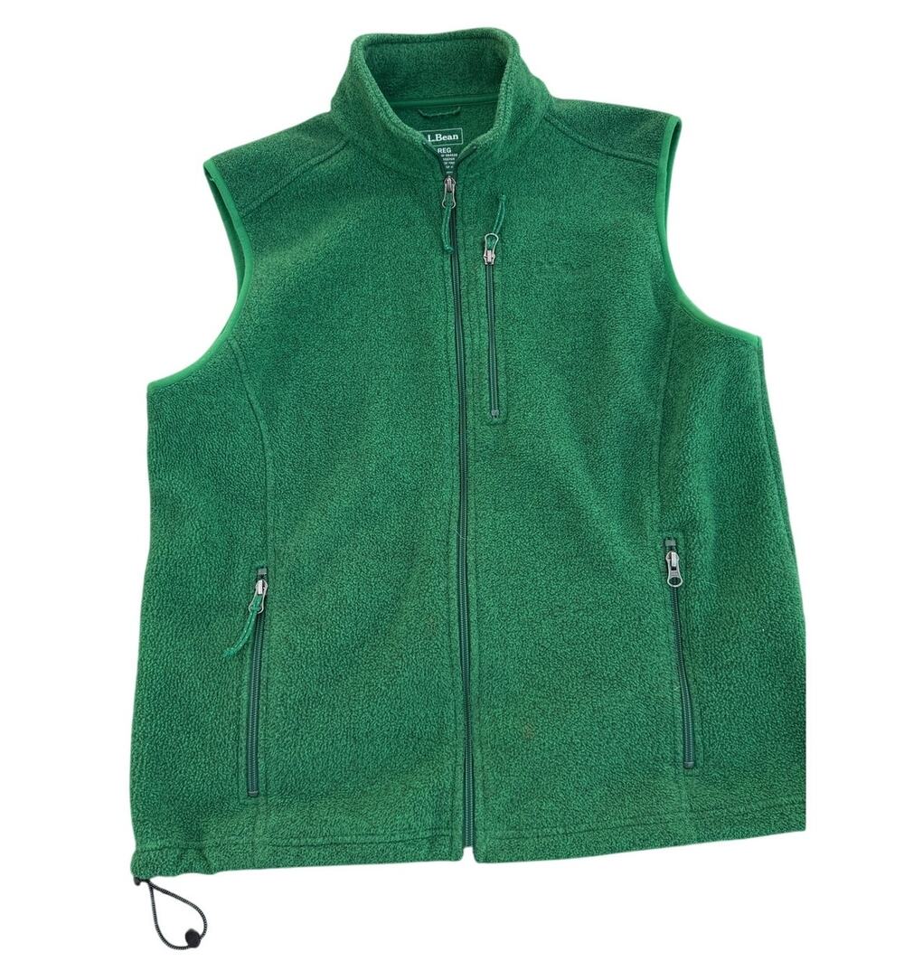 L.L. Bean Fleece Vest - Green - Size Medium